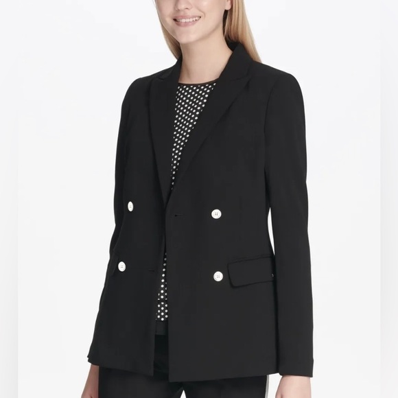 Calvin Klein Jackets & Blazers - Calvin Klein black blazer with gold buttons, size 10, NWOT, pristine condition.